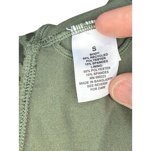 FREELY SPORTS BRA SIZE S GREEN LEOPARD PRINT, YOGA - Picture 7 of 7